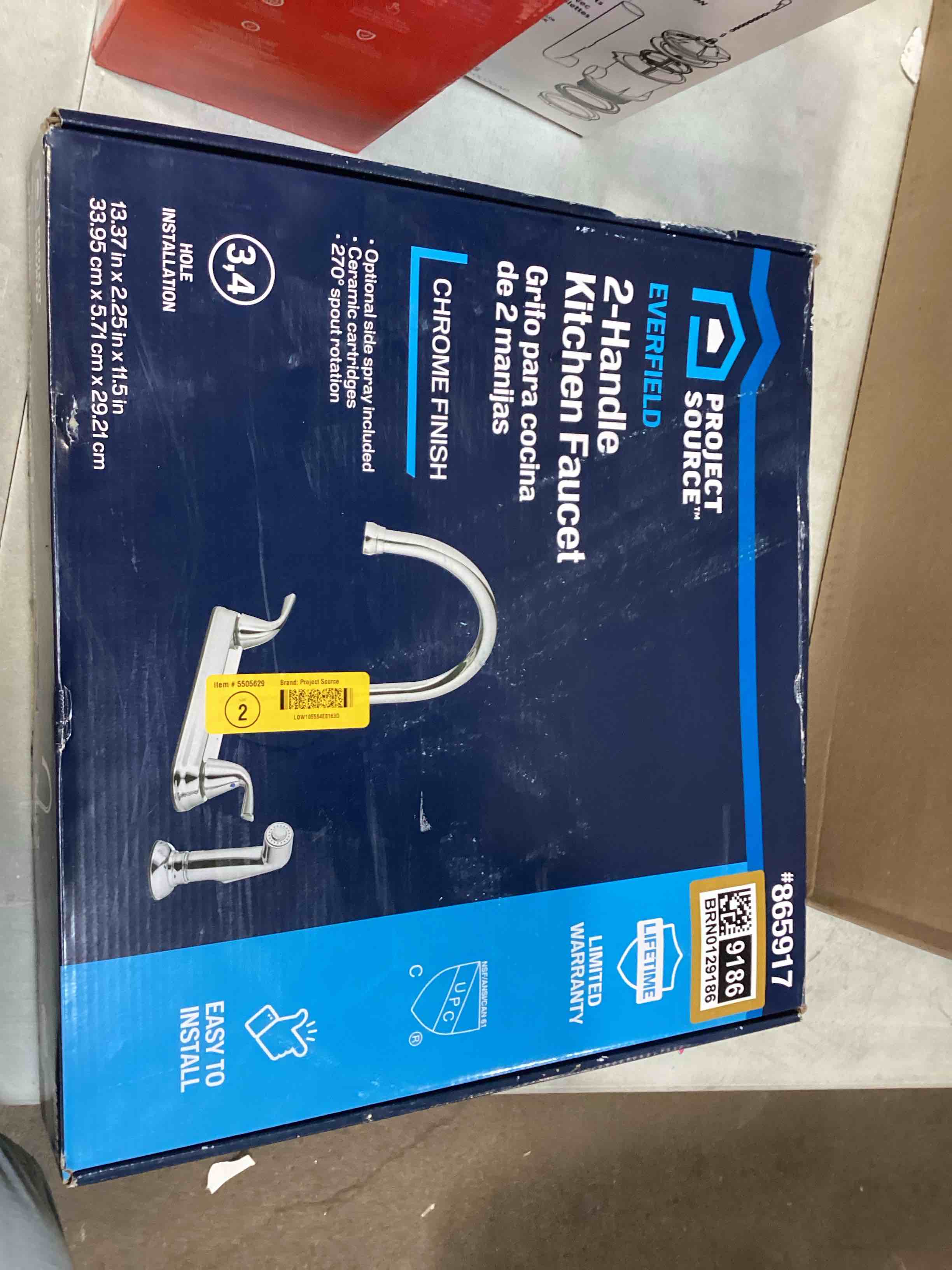 Project Source Everfield 2 Handle Kitchen Faucet 