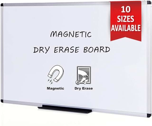 Magnetic dry erase board size 72 x 40”