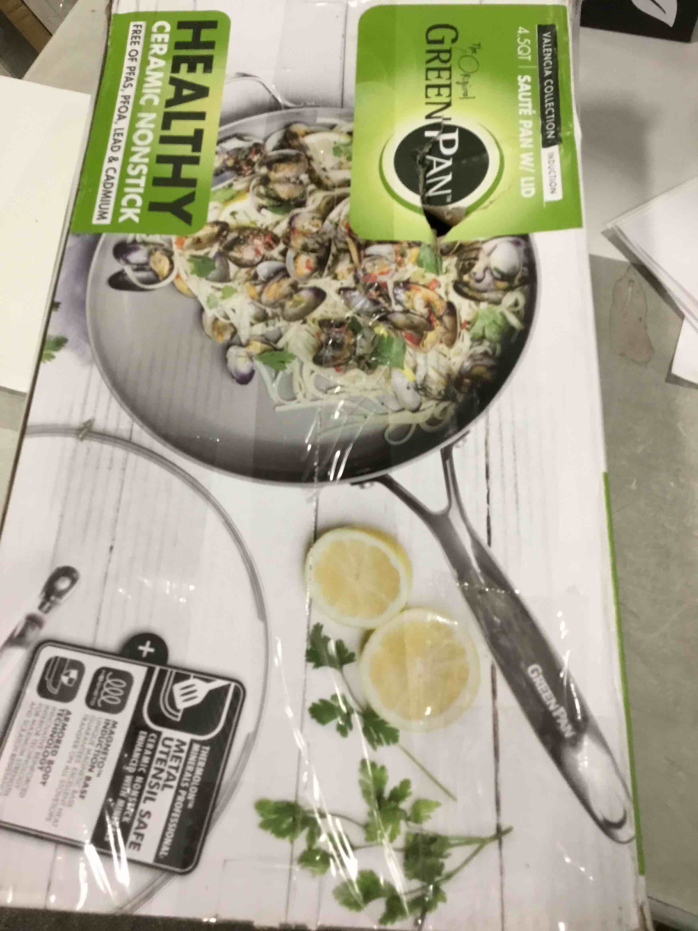 GreenPan Valencia Pro Hard Anodized Healthy Ceramic Nonstick 4.5QT