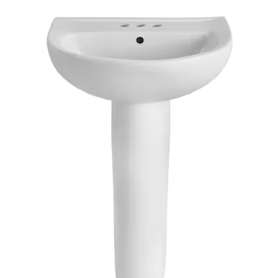 (incomplete missing base) American Standard Mainstream Vitreous China White Pedestal Sink Combo (22-in x 17.5-