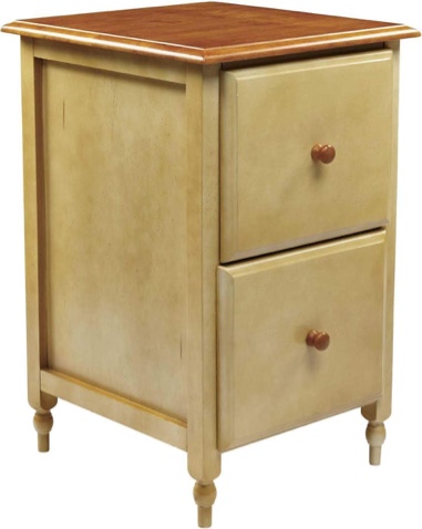 OSP Designs File Cabinet Country Cottage Buttermilk & Cherry 