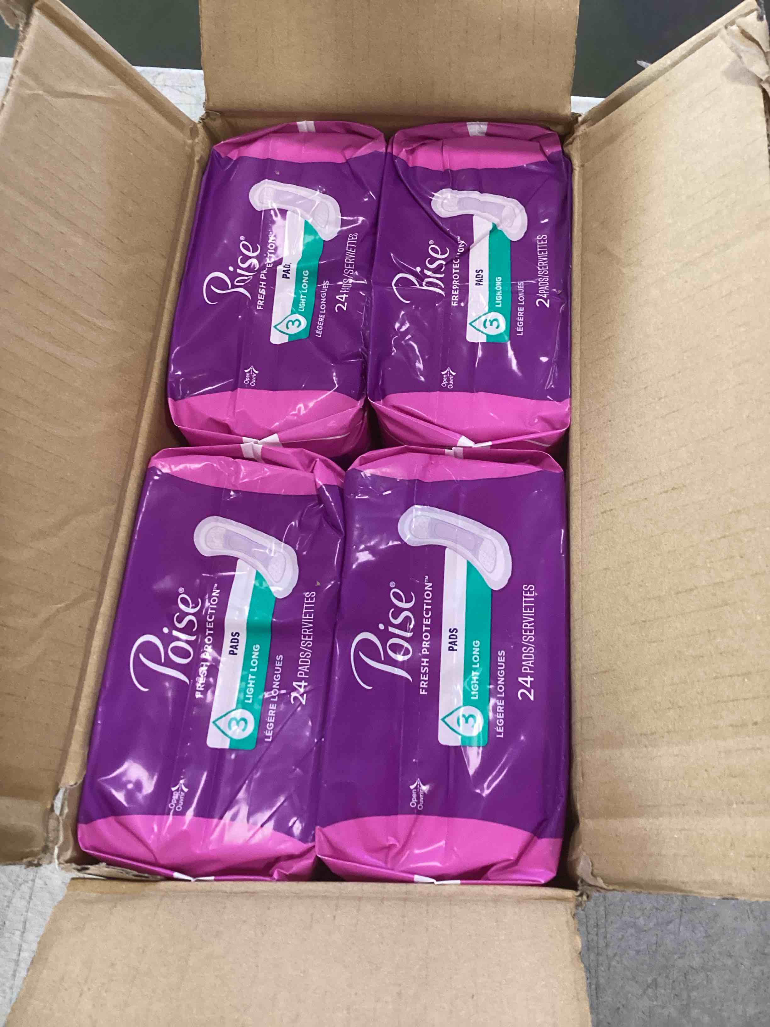 Poise Incontinence Pads & Postpartum Incontinence Pads, 3 Drop Light