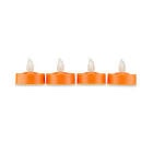 (bag of 6 ) Halloween 4 pack led tealights, orange and black