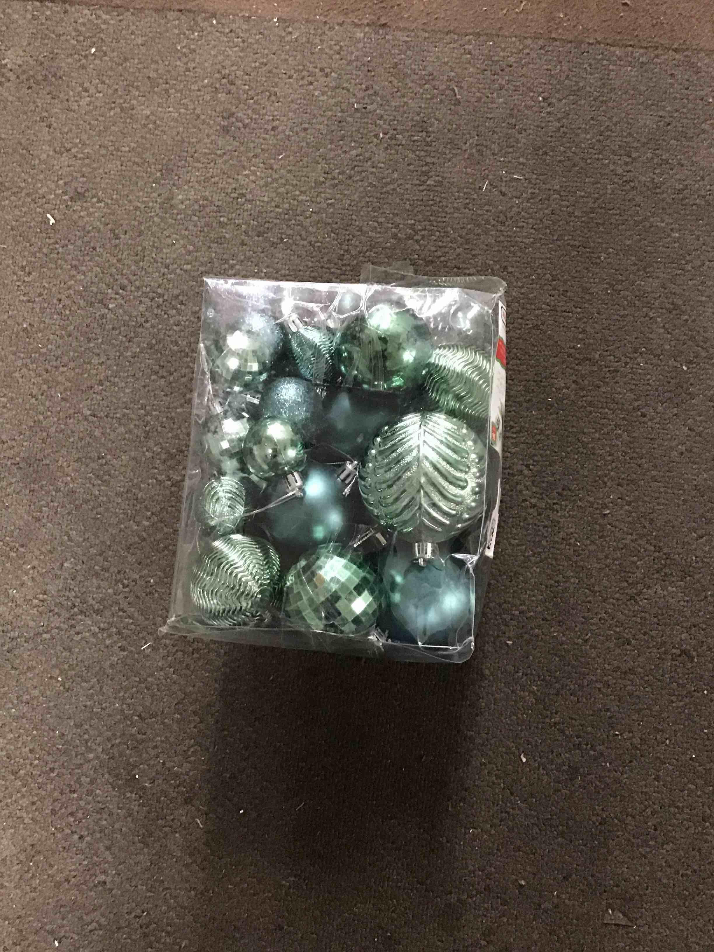 Prextex Christmas Tree Ornaments - Turquoise Christmas Ball Ornaments Set for Christmas, Holiday, Wreath & Party Decorations (24 pcs - Small, Medium, Large) Shatterproof