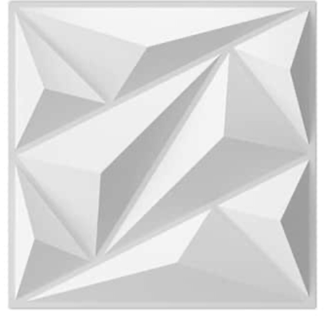 33 Pack 3D Wall Panel Diamond for Interior Wall Décor, Art3dwallpanels PVC Flower Textured Wall Panels for Living Room Lobby Bedroom Hotel Office, White