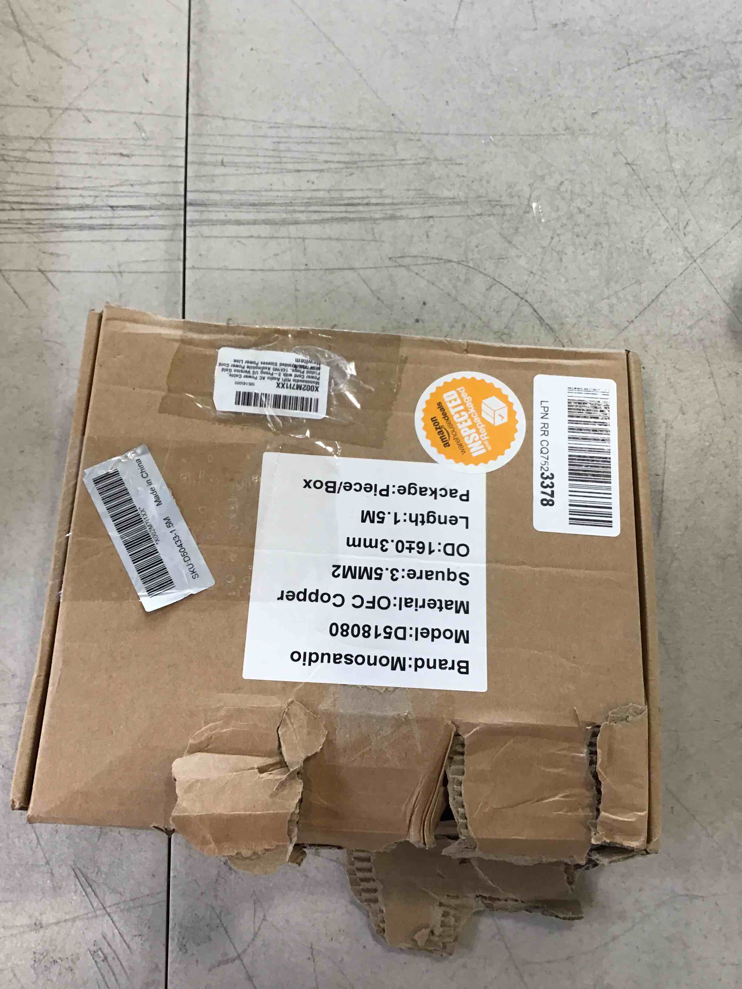 Monosaudio HiFi Power Cable Audiophile Power Cable With 3Prong US