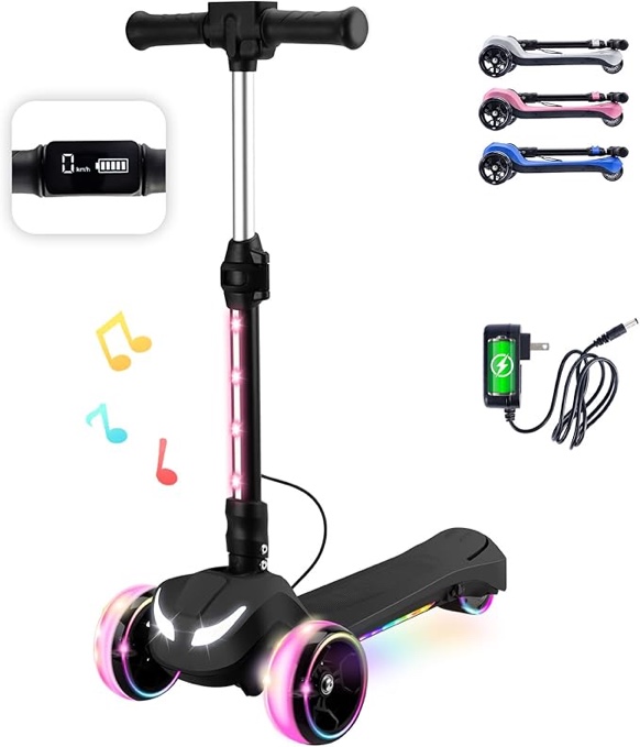 5TH WHEEL KS01 Scooter Eléctrico para Niños de 6 a 14 Años, 5 Millas de Alcance y 9.3 mph E-Scooter, Motor de 150W Scooter Eléctrico Plegable para Niños para Niñas