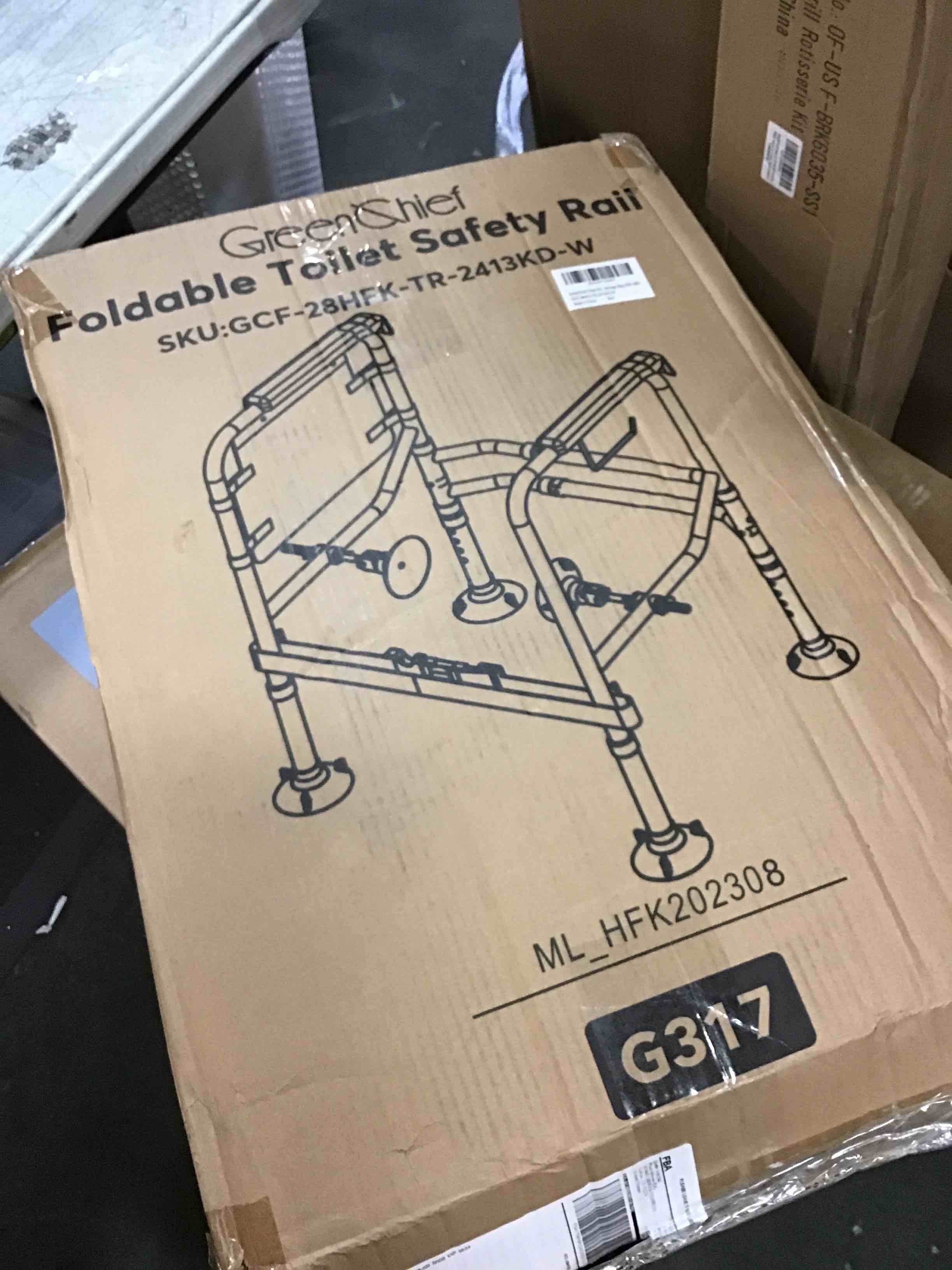 GreenChief Toilet Safety Rails 300LB, Stand Alone Toilet Frame