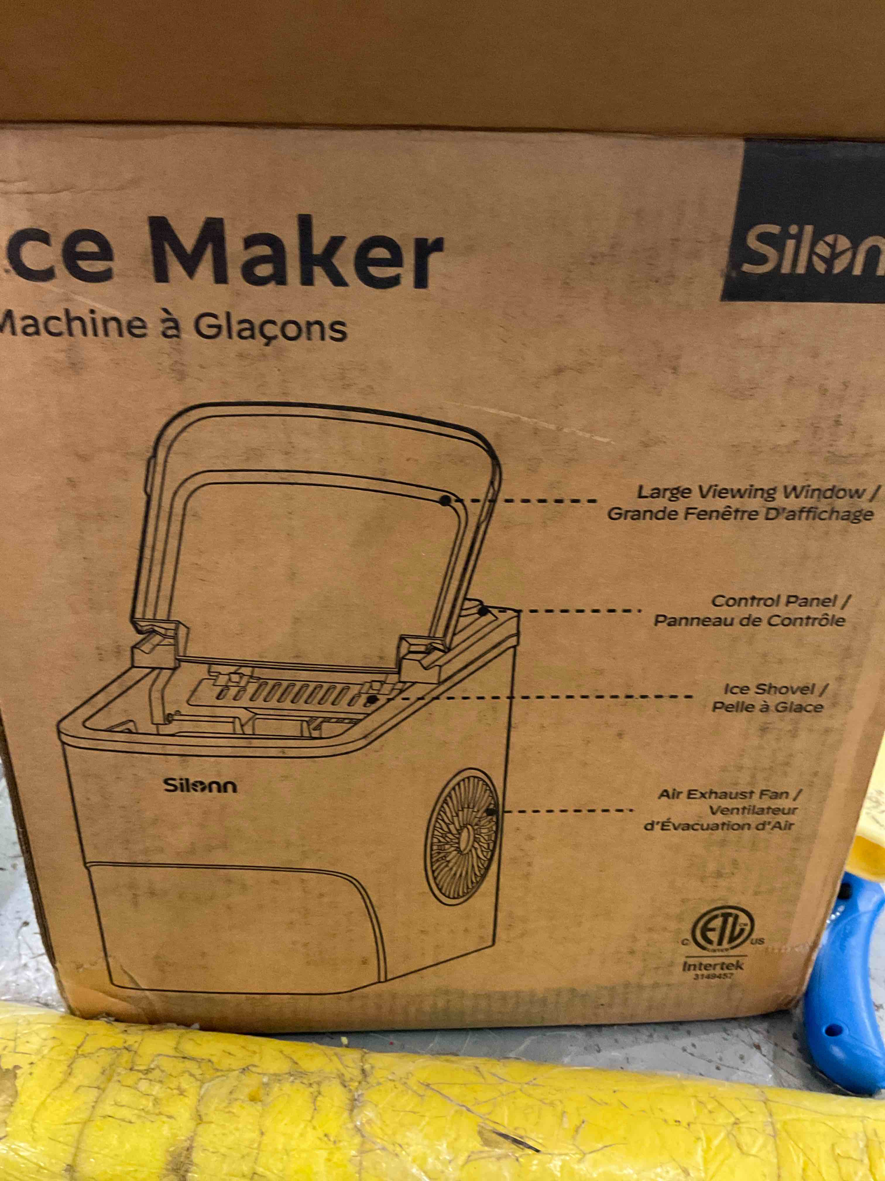 Silonn Ice Makers Countertop, 9 Cubes Ready in 6 Mins, 26lbs in 24Hrs
