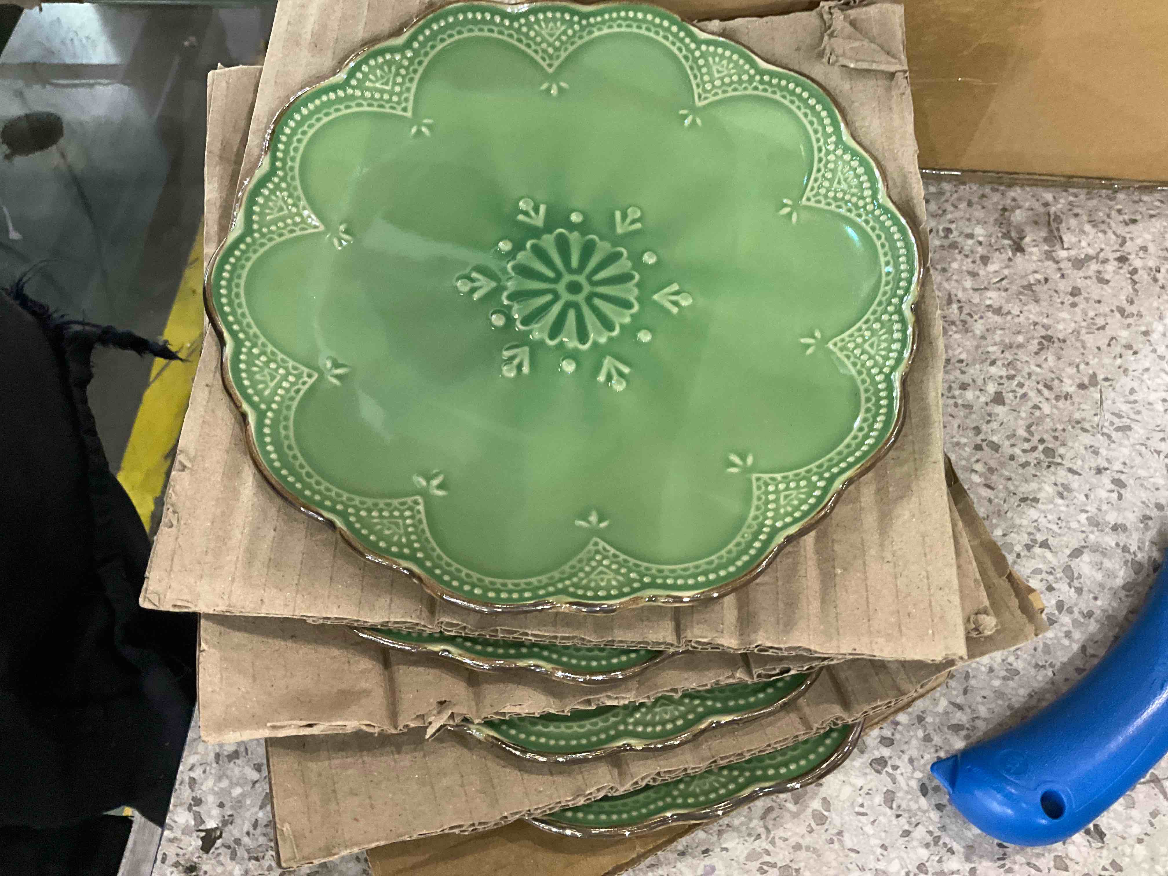 Pfaltzgraff French Lace Dinnerware Set, 16 Piece, Green