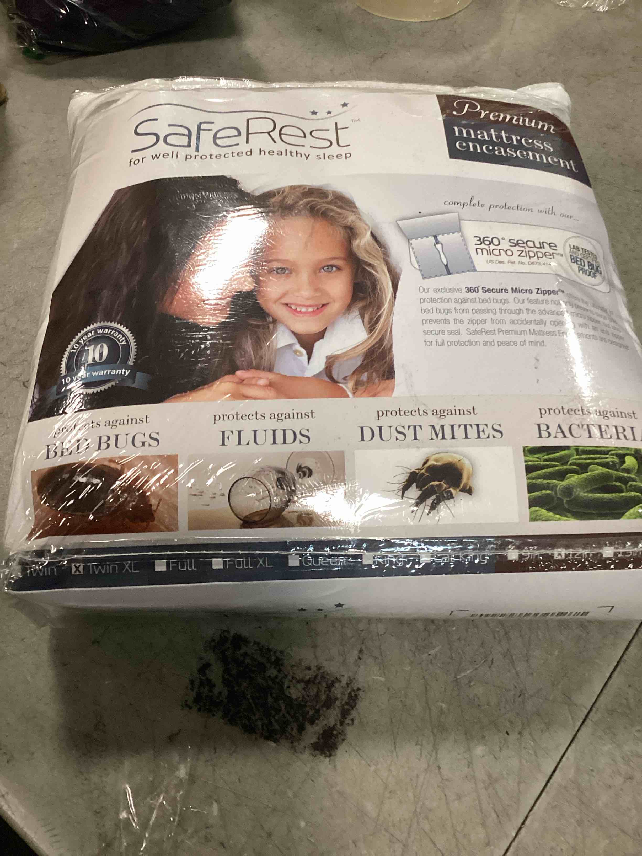 SafeRest Zippered Mattress Protector Premium 912 Inch Waterproof