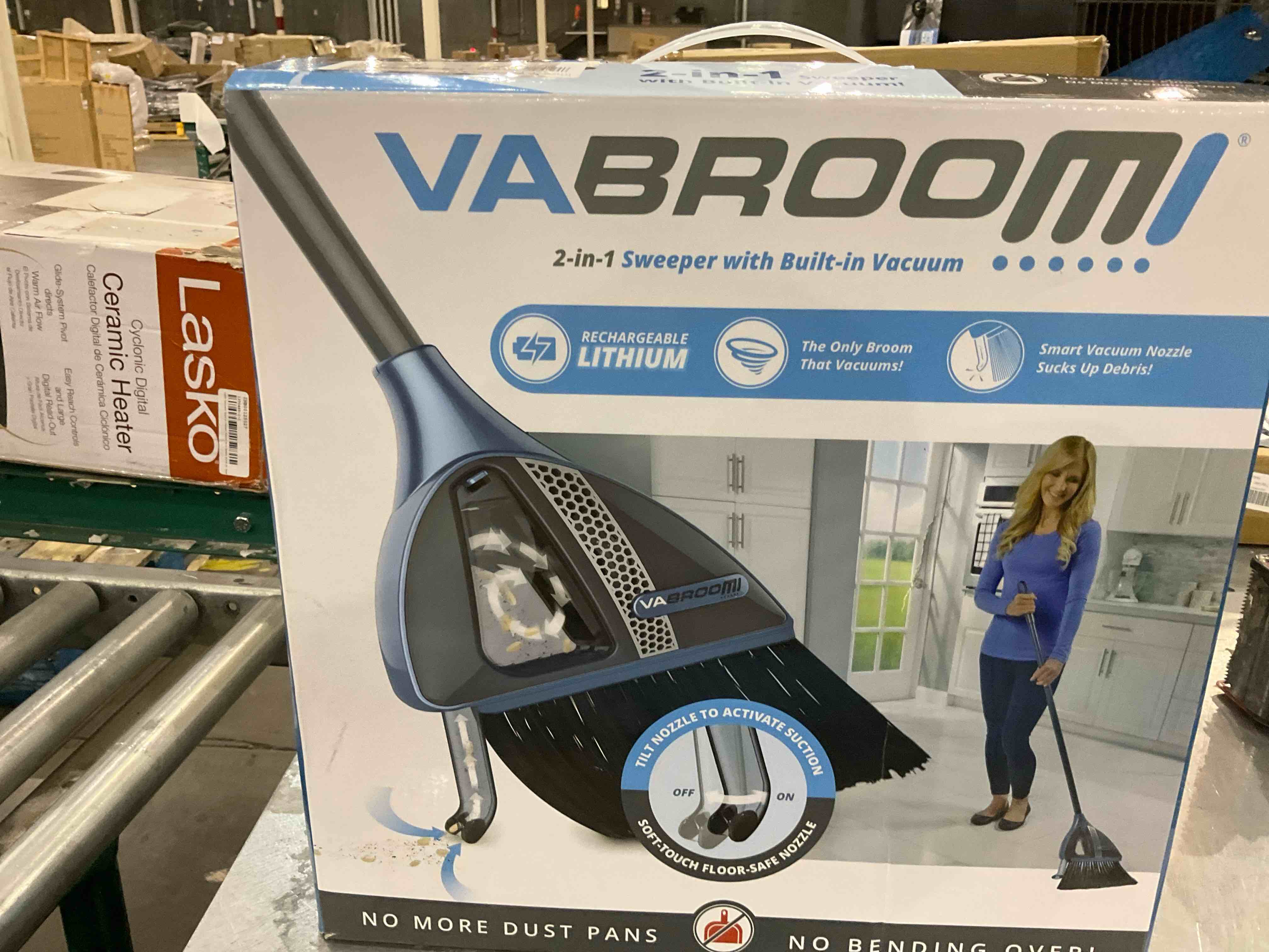 VaBroom 2 in 1 Broom With Built In Vacuum