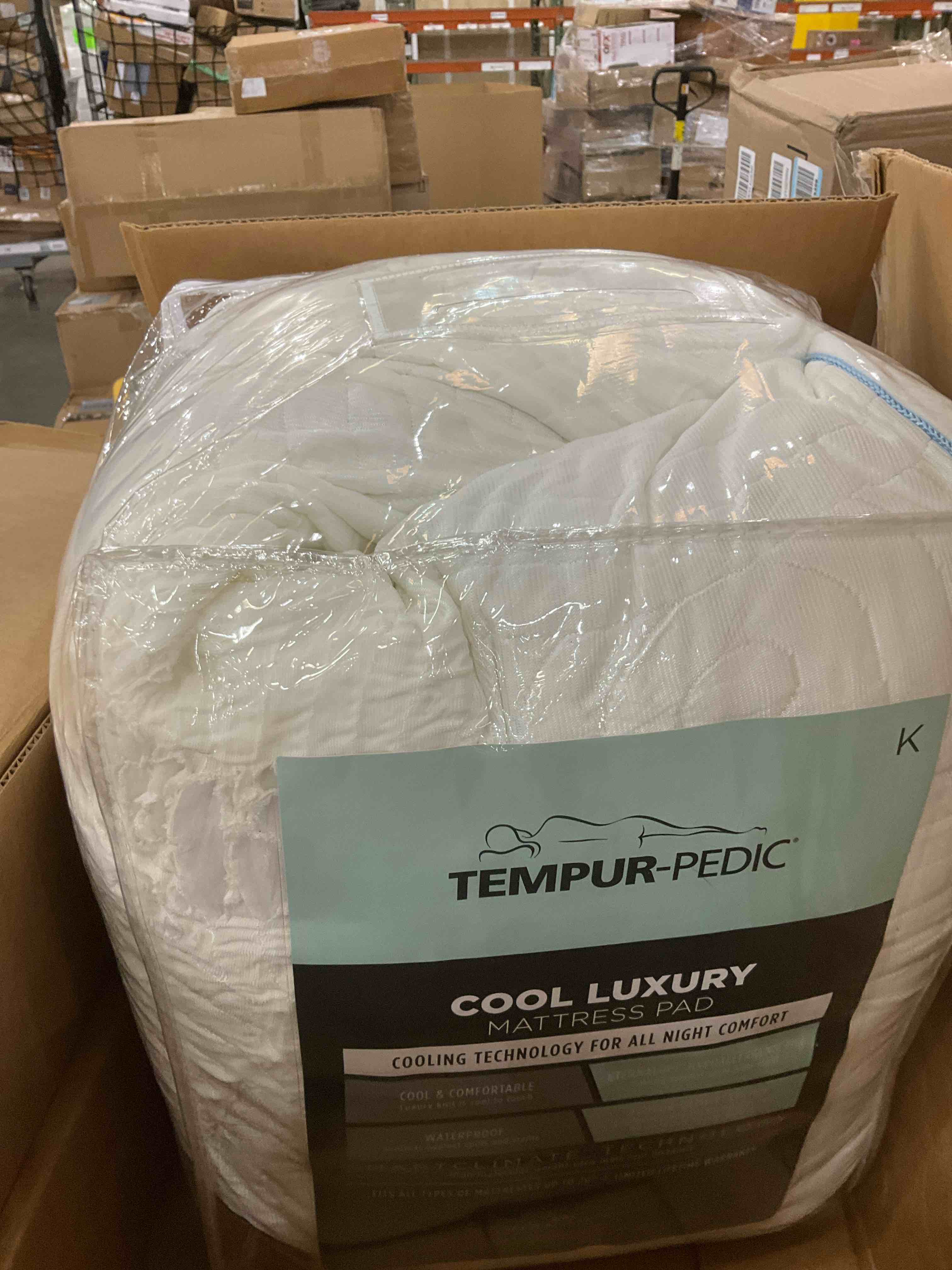 TempurPedic Cool Luxury Mattress Pad, King, White King Mattress Pad