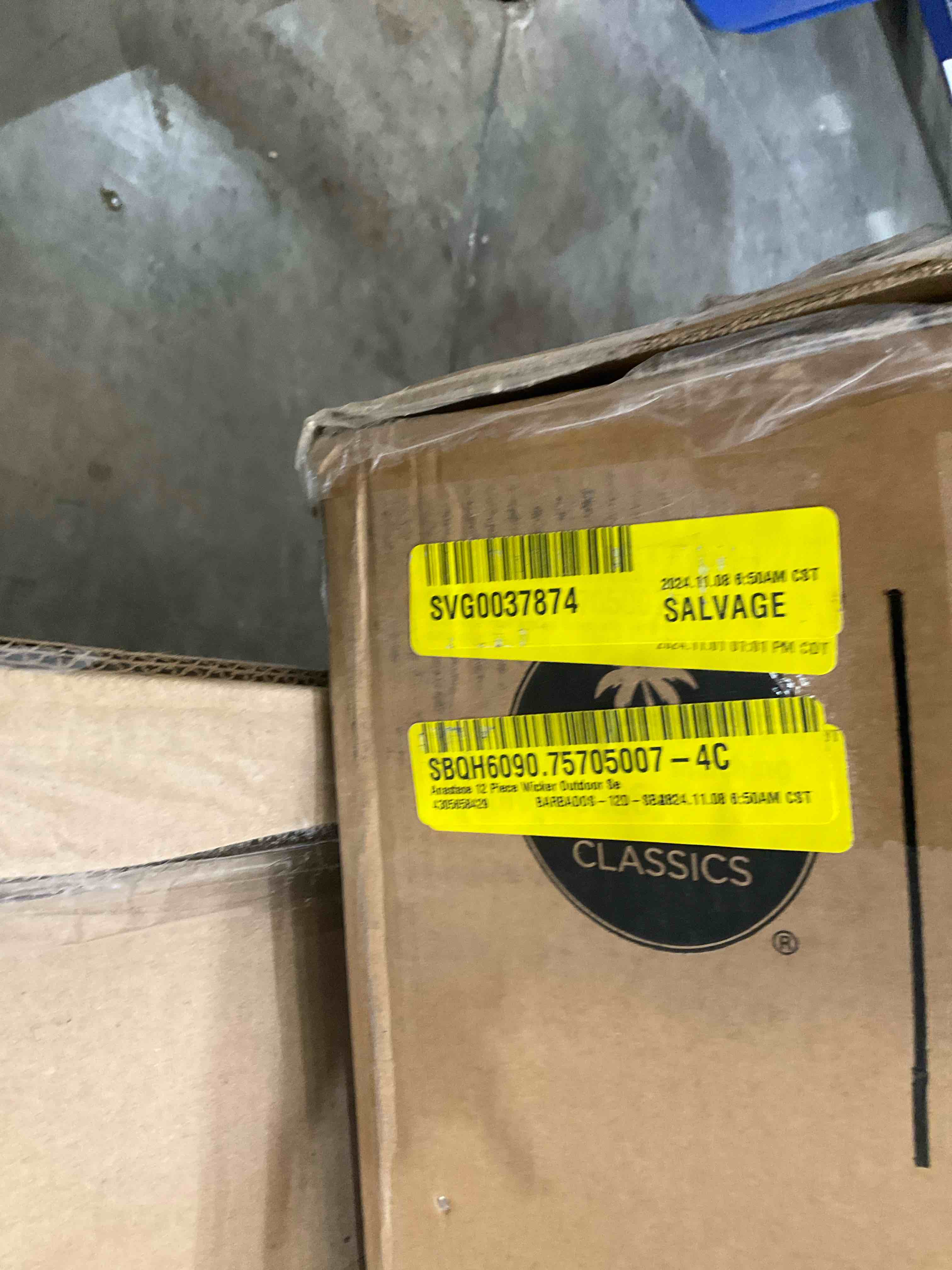 Outdoor Patio Furniture Set, 12 Pieces Outdoor Furniture All Weather Patio Sectional Sofa PE Wicker Modular Conversation Sets with Coffee Table,10 Chairs & Seat Clips Dark Blue