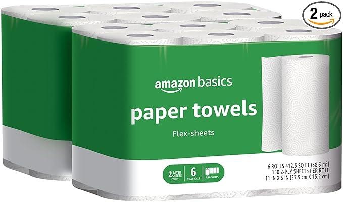 case pack of 12 Amazon Basics Paper Towel