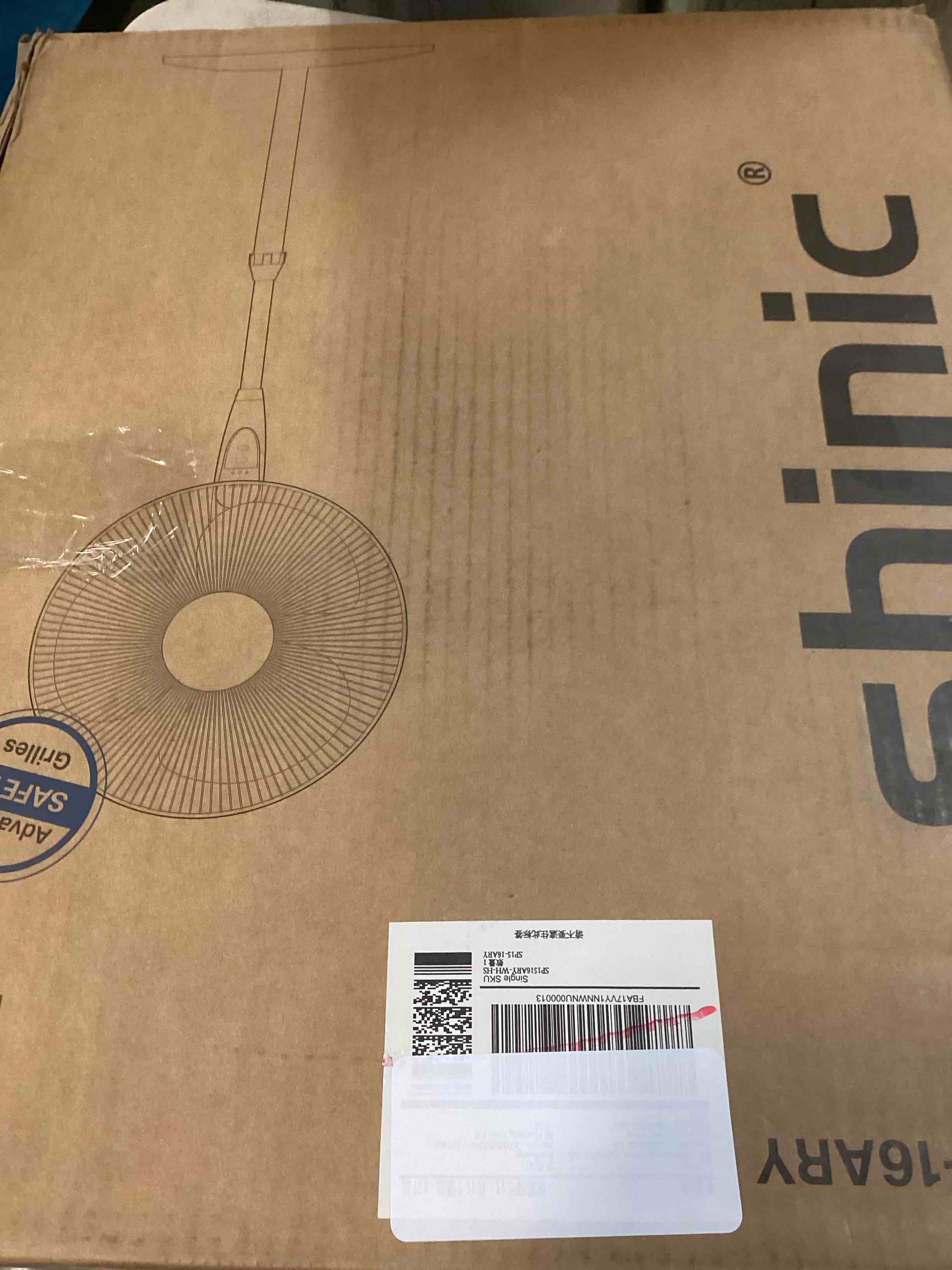 shinic 16Inch Oscillating Pedestal Fan with Remote Control,3Speed