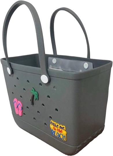 Beach Bag Tote XL Rubber Beach bag waterproof Sandproof with holes