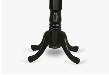 (Only Legs) East West Furniture DLDA5-BLK-C Dublin 5 Piece Dining Set for 4 Includes a Round Kitchen  Black