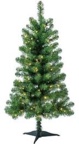 4' Prelit Canadian Cashmere Artificial Christmas Tree with LED Lights, Holiday Time