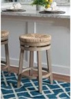Granville Swivel Solid Wood Woven Seat Bar & Counter Stool