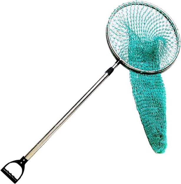 REAYEAXN Pet Catch Net Heavy Duty Control Tool, Extendable from 65" to 95"(with 52" Net Depth&24.4'' Net Openning),for Bulldog Hog Goose Goats Saving Controlling Fishing Game Finders