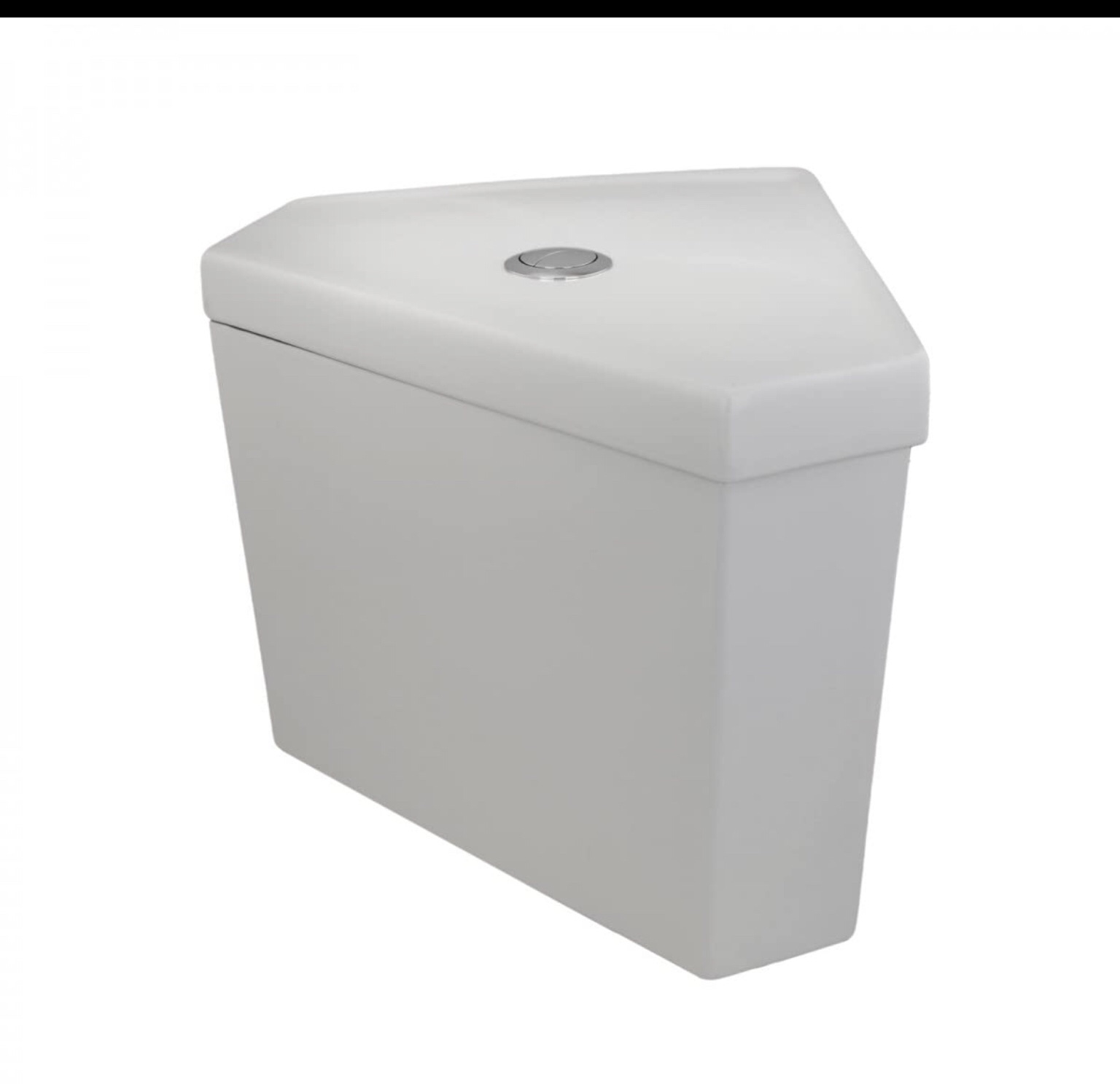 Renovators Supply Manufacturing Troyt Corner 2 Piece Toilet Part White Ceramic Tank Only