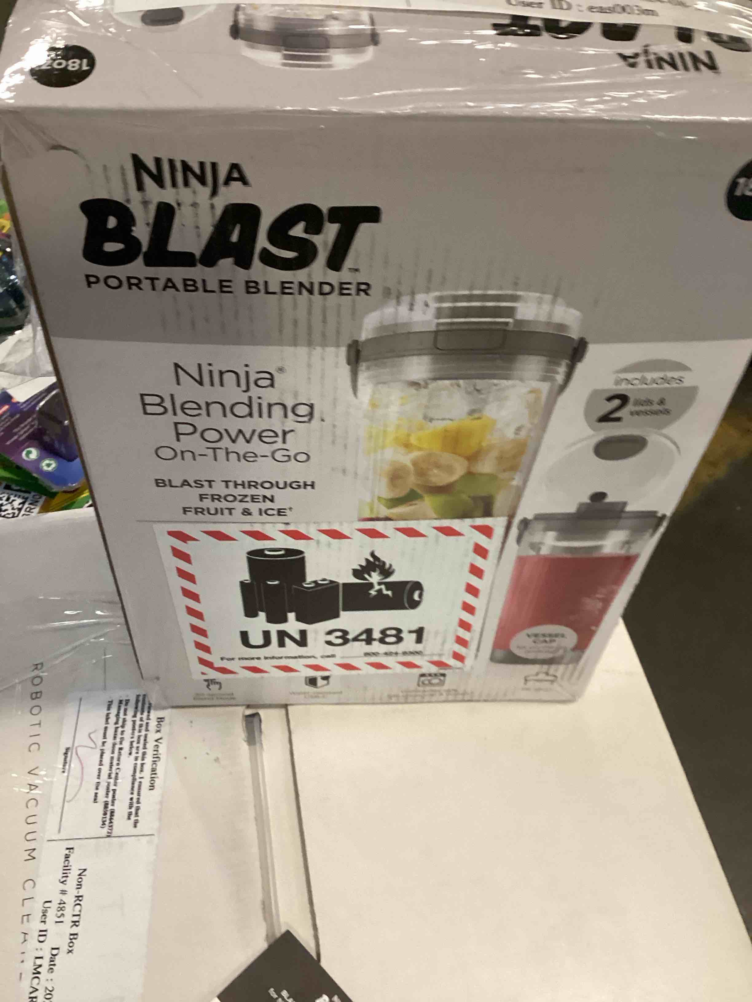 Ninja Blast Portable Blender, Cordless, 18oz. Vessel, Personal Blender