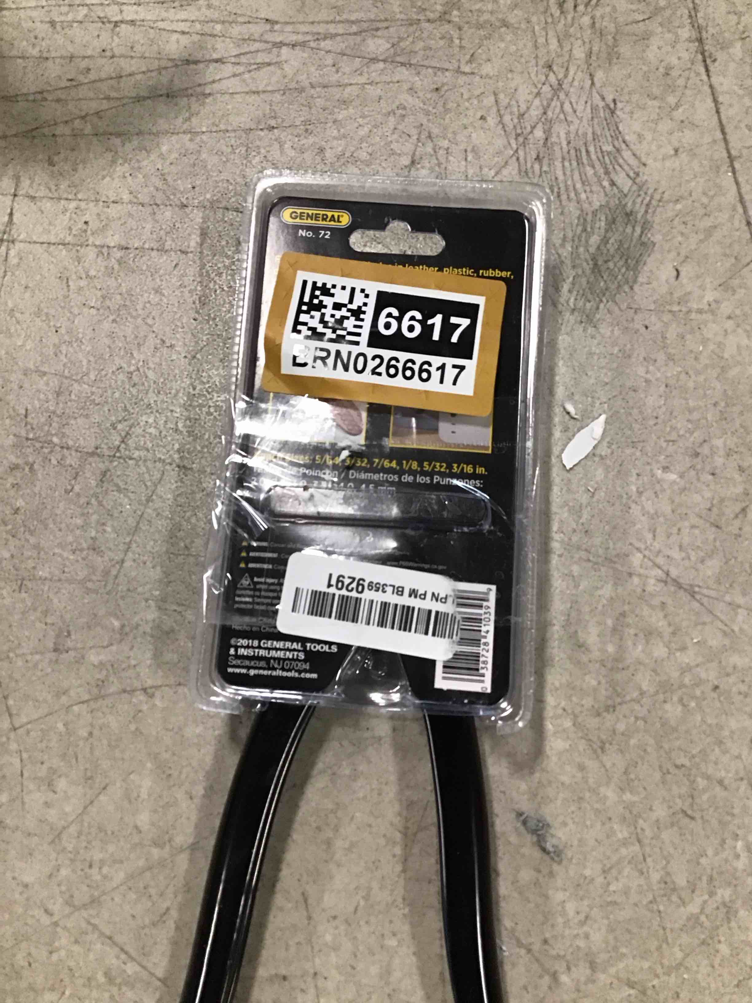 General Tools Leather Hole Punch Tool 6 MultiHole Sizes for Leather