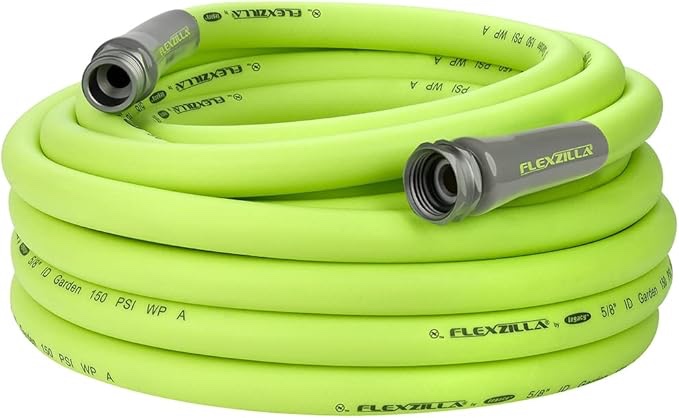 Flexzilla Garden Hose 5/8 in. x 50 ft, Heavy Duty, Lightweight, Drinking Water Safe, ZillaGreen - HFZG550YW-E