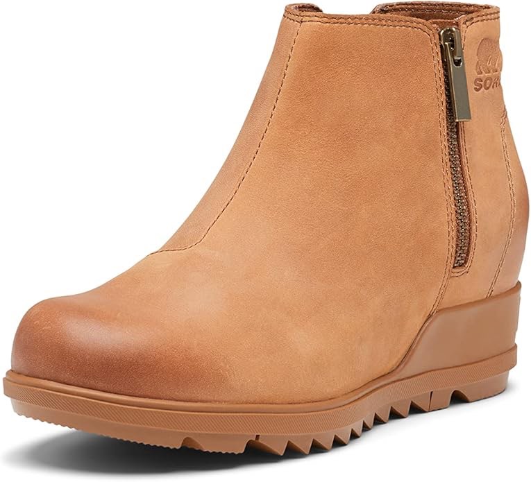Sorel women’s evie zip leather boot velvet tan 