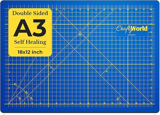 12 x 18 Cutting Mat for Sewing, Self Healing Double Sided Quilting Crafts Mat - Fabric Cutting Mat - Non Slip surface - Rotary Cutting Board