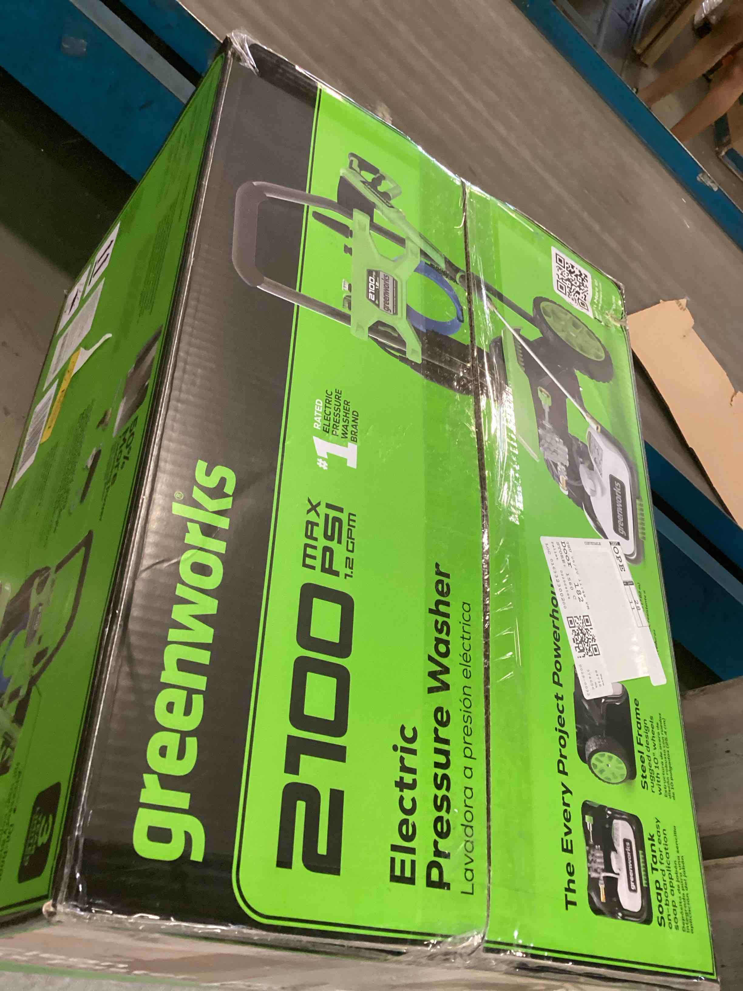 Greenworks 2100 PSI 1.2GPM Cold Water Electric Pressure Washer with 4