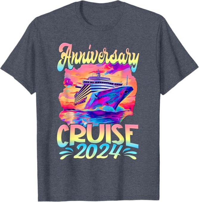 ( Size 5XL) Anniversary Cruise 2024 Couples Ship Anniversary Cruise T-Shirt