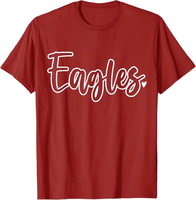 ( Size L) Eagles school Sports Fan Team Spirit Mascot Gift T-Shirt
