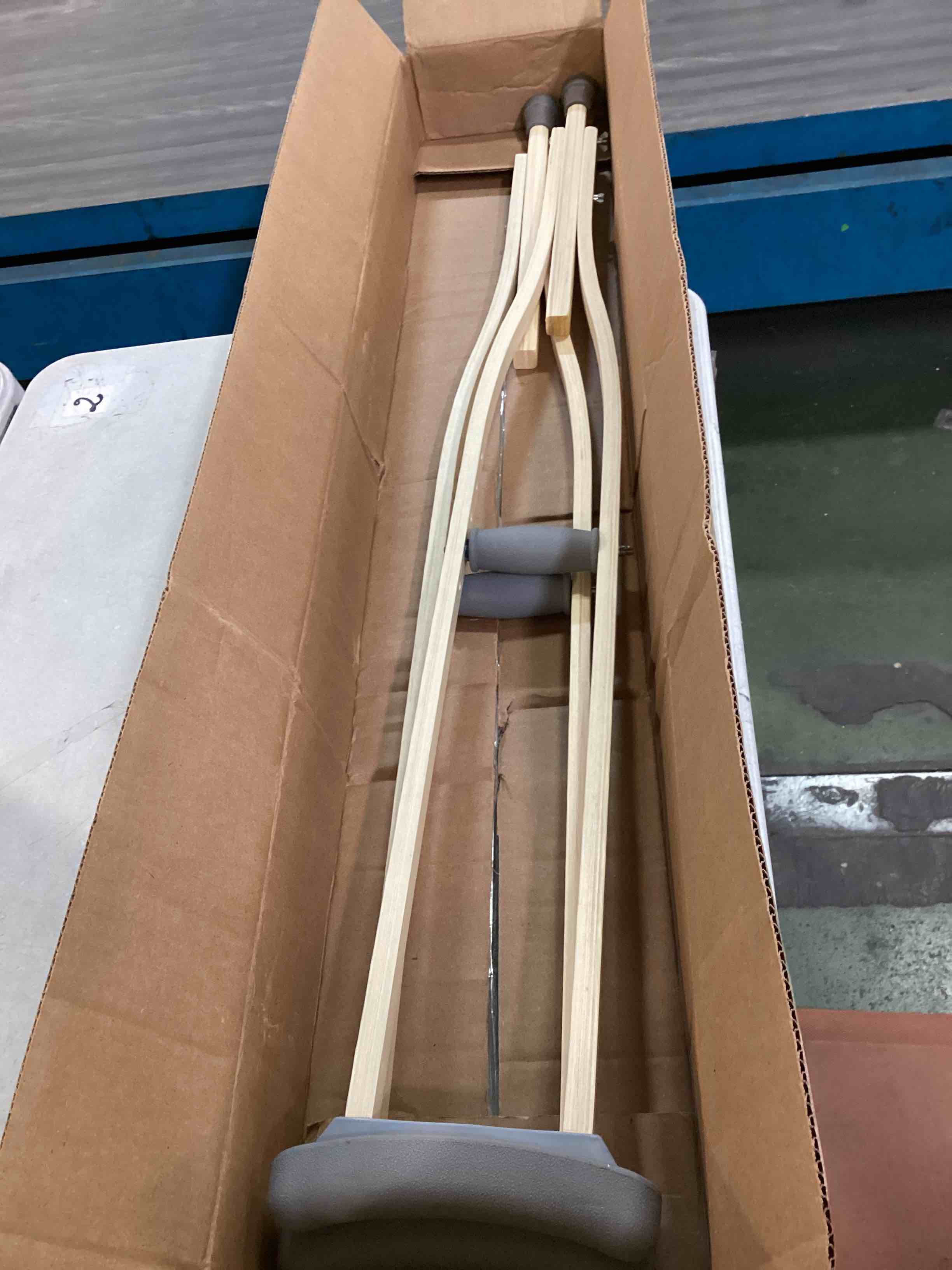 Sammons Preston Wooden Crutches, Adult Size, Latex Free, Sturdy Leg