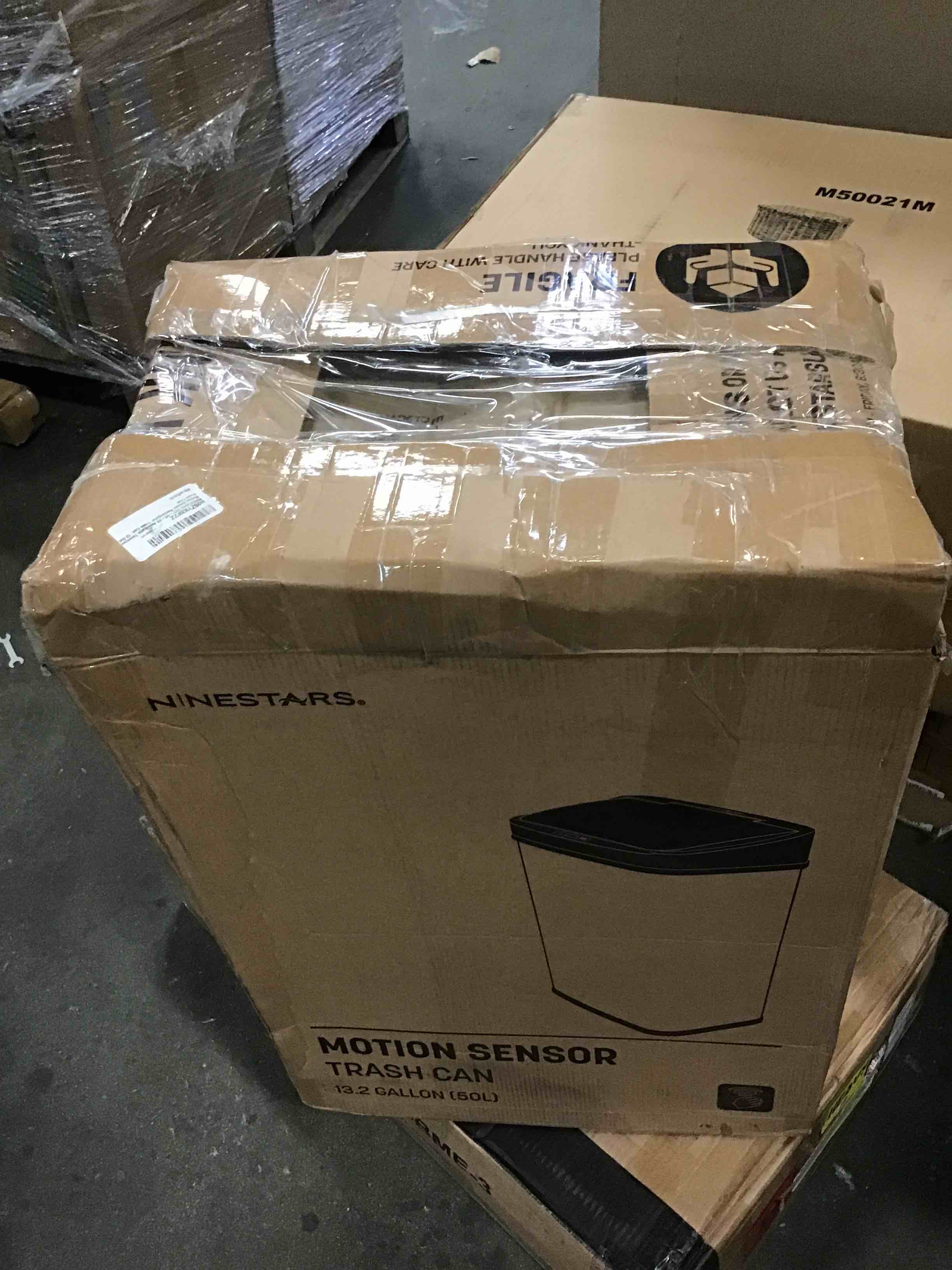 NINESTARS DZT5028 Automatic Touchless Motion Sensor Rectangular Trash