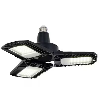 Utilitech 1-ft 8000-Lumen Black 3-Light LED Diffuser Garage Shop Light