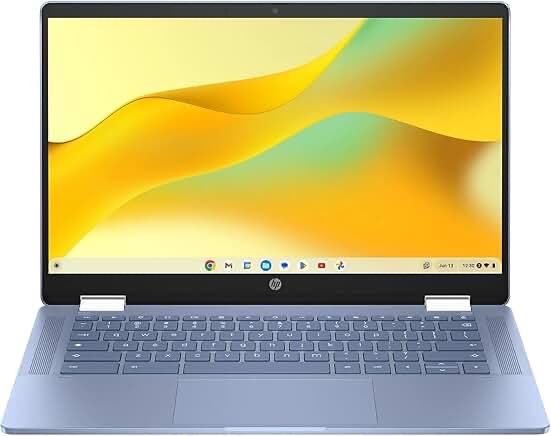 HP Chromebook x360 14 inch FHD IPS Touch 2-in-1 Laptop, Intel Processor N100, 4GB RAM, 64GB eMMC, Chrome OS, Sky Blue, 14b-cd0130wm