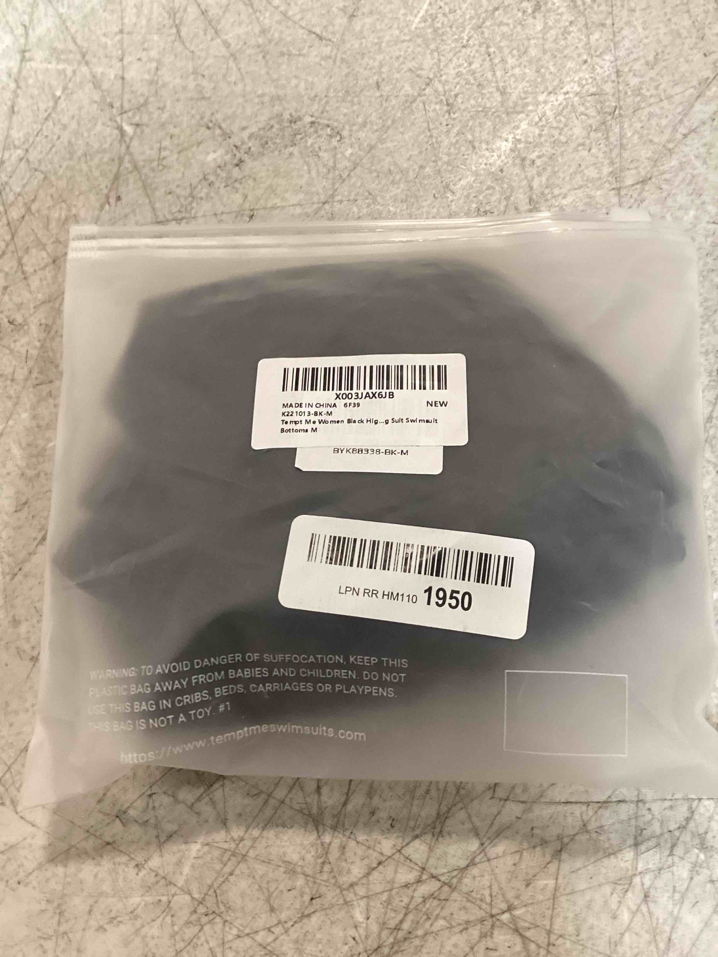 Tempt Me Women Black High Waisted Bikini Bottoms Full Coverage Bathing