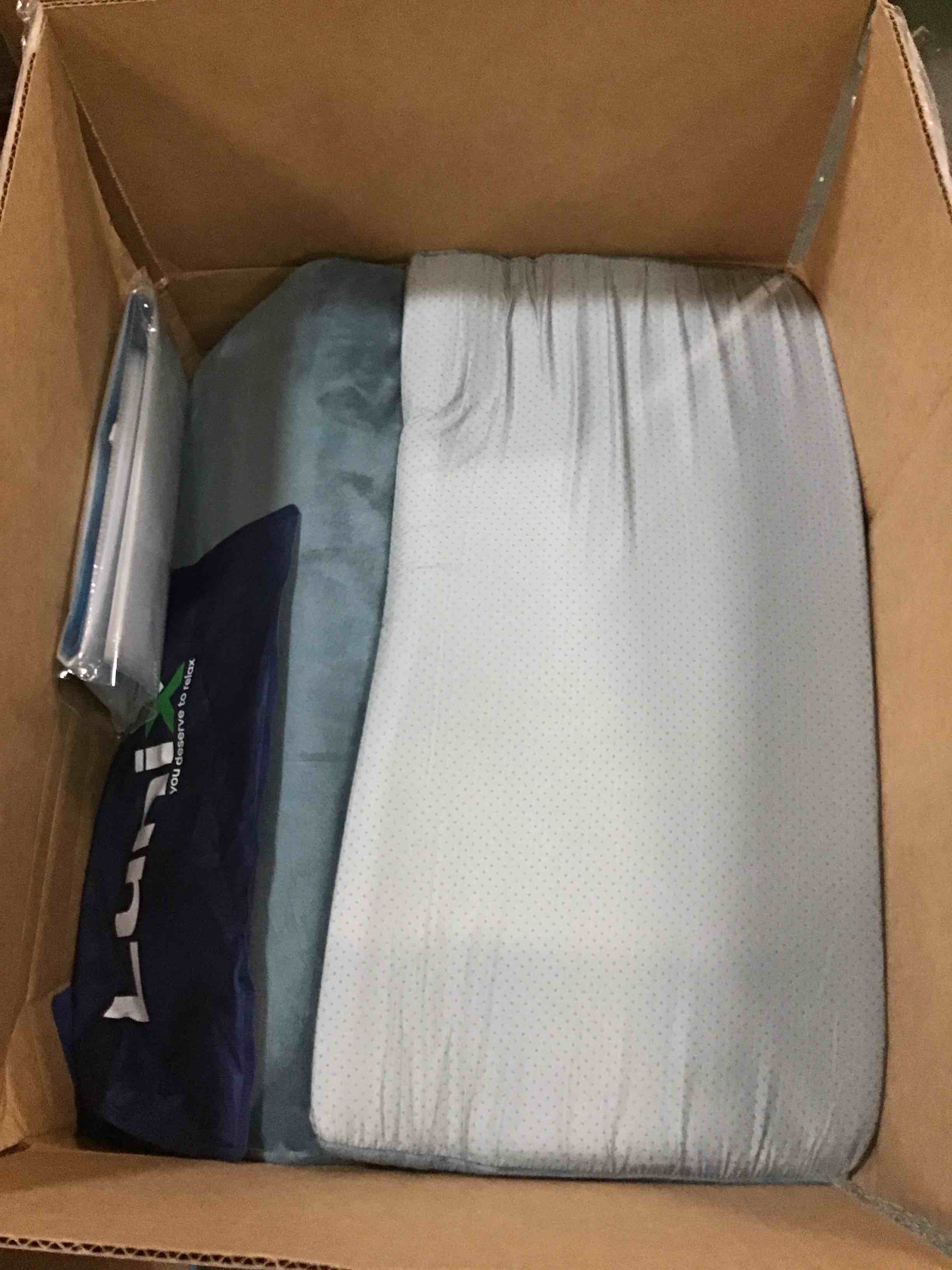 LX5 4PCS ORTHOPEDIC BED WEDGE PILLOW SYSTEM, WITH HOT COLD PACK 100 NAVY