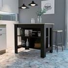 Cala 3-Shelf Wooden Kitchen Island