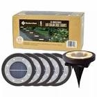 Member's Mark 6-Pack Matte Black LED Solar Disc Lights - 30 Lumens (incomplete)