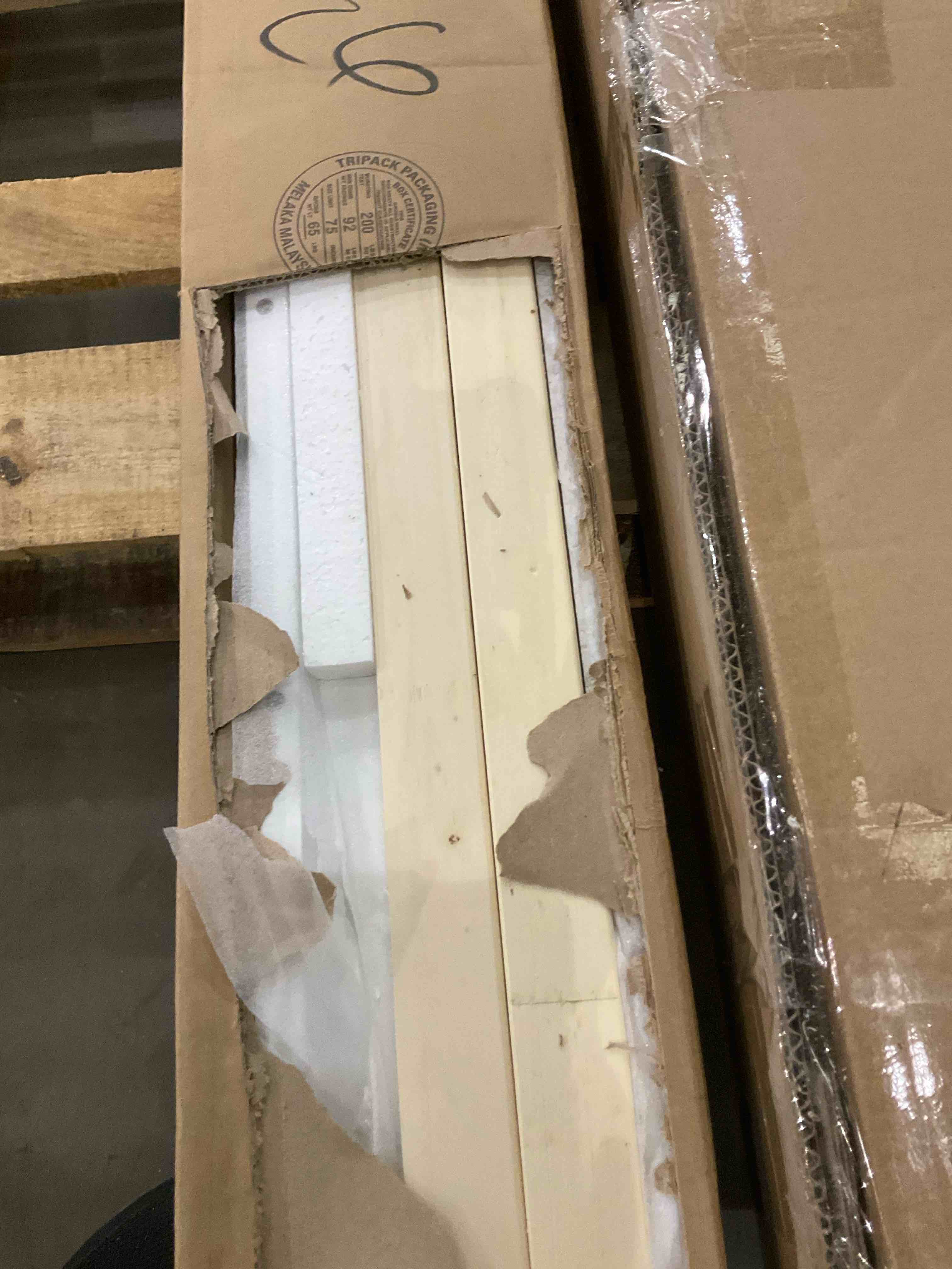 Louis Phillipe King Side Rails + Slats + V.Legs, White 