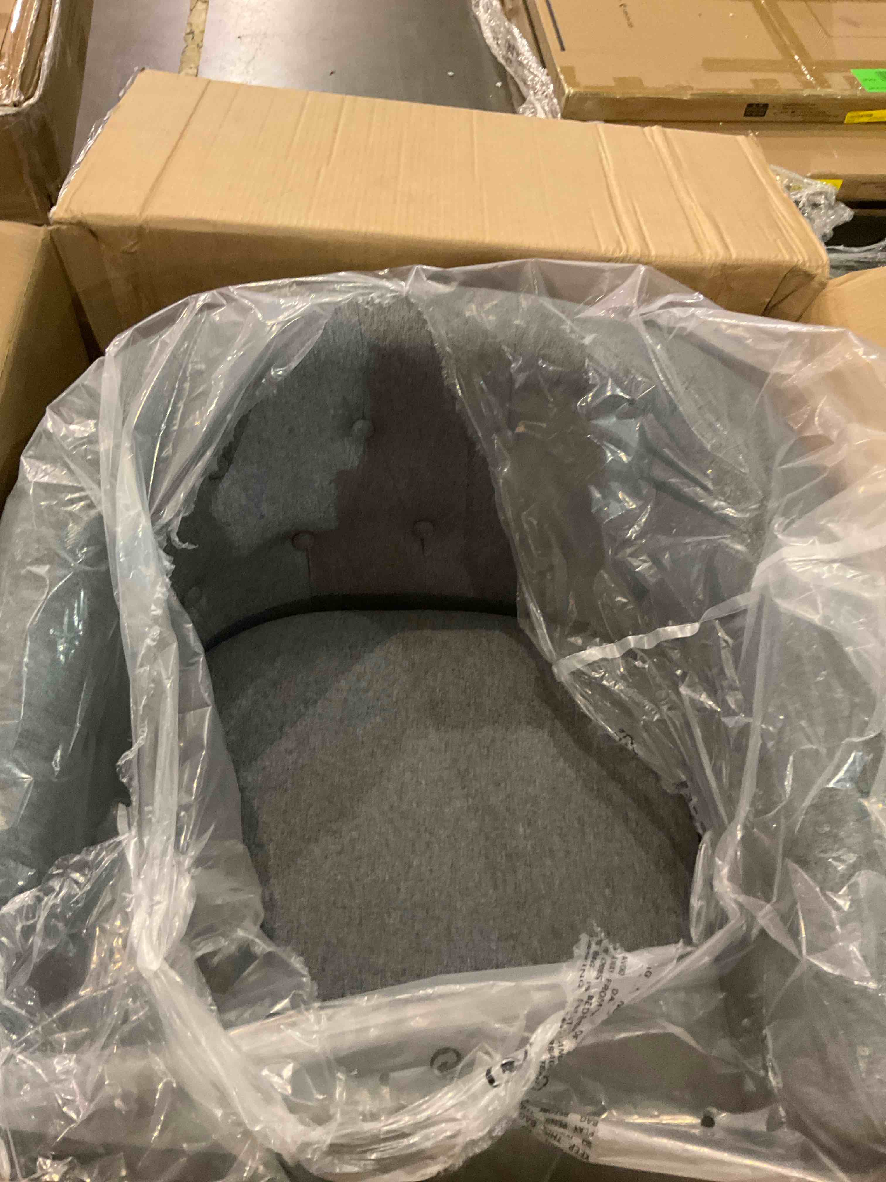 28" Wide Modern Wide Soft Linen Arm Accent Chair with Swivel