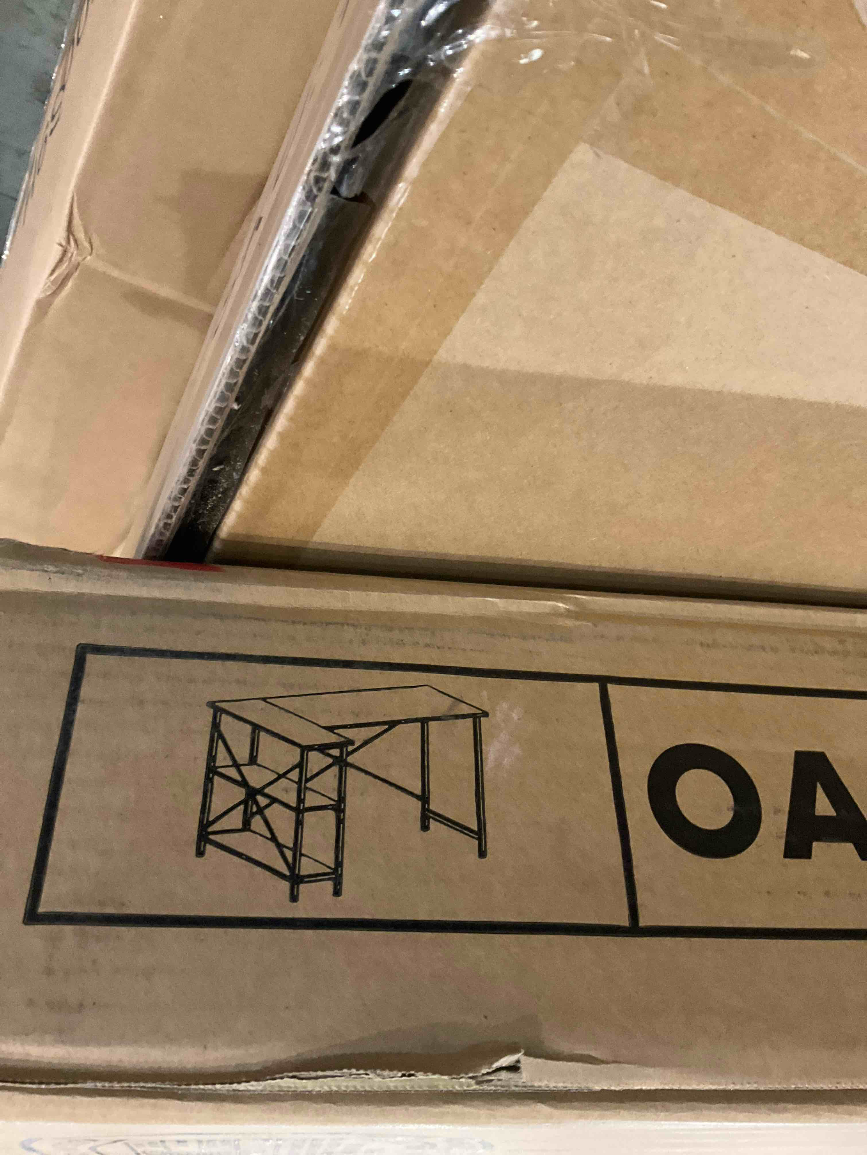 BESTIER HOME OFFICE COMPUTER DESK WITH 2 SIDE SHELVES