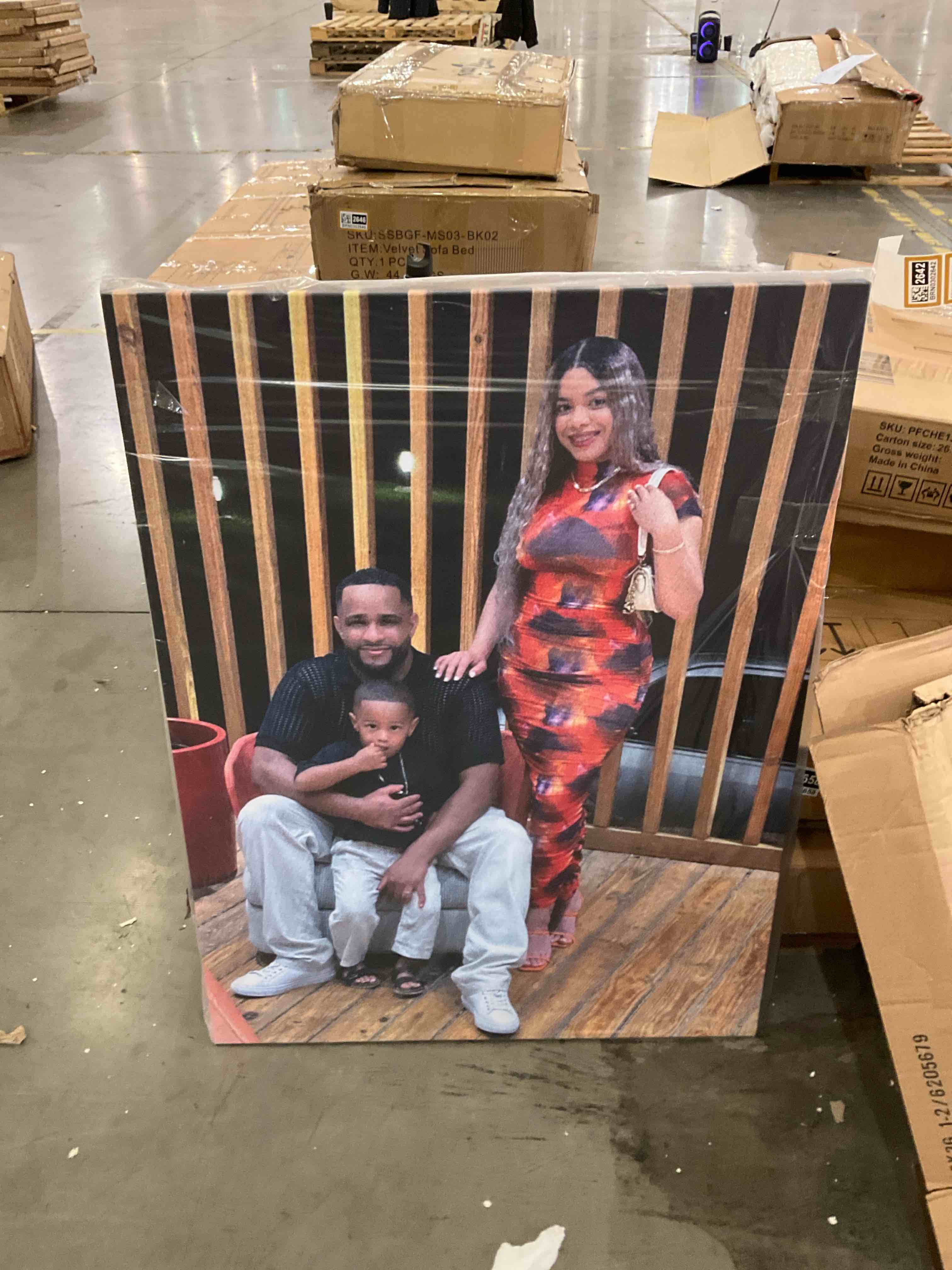 28*36 personalized custom family printed photo canvas