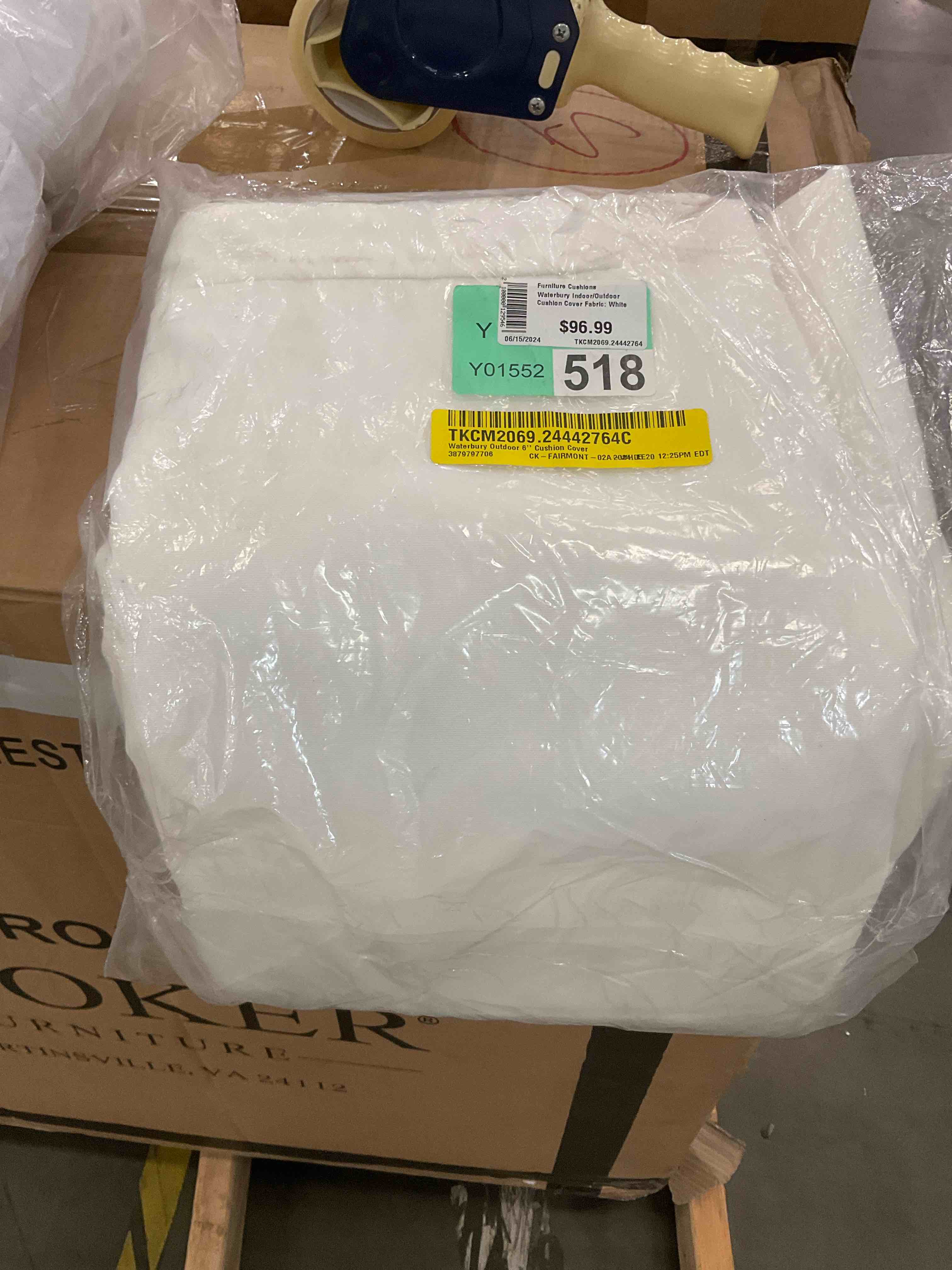 Waterbury Indoor/Outdoor Cushion Cover Fabric: White