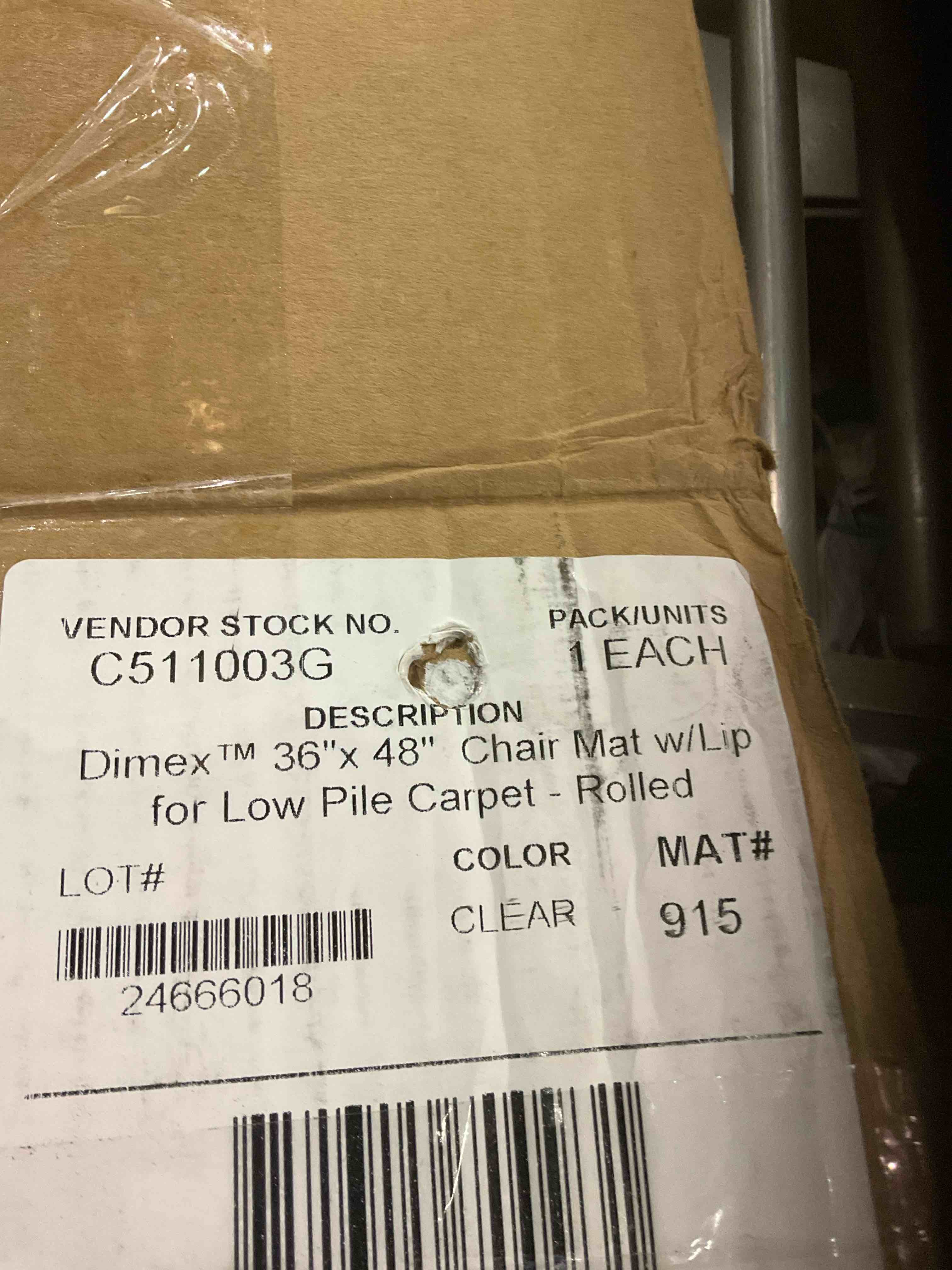 Dimex Office Chair Mat for Low Pile Carpet, 36" x 48", Clear