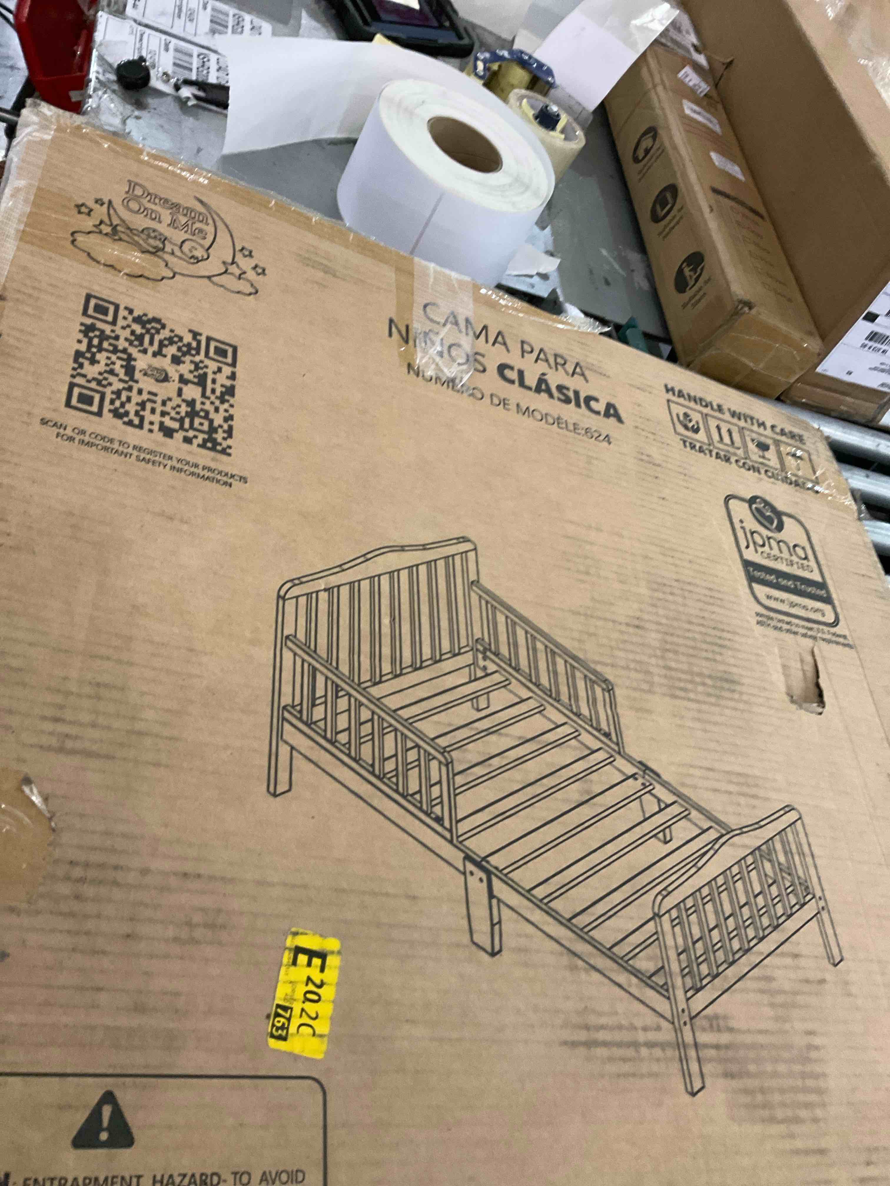 Dream On Me Portland 3 In 1 Convertible Toddler Bed in Steel Grey, Greenguard Gold Certified, JPMA Certified, Low To Floor Design, Non-Toxic Finish, Pinewood