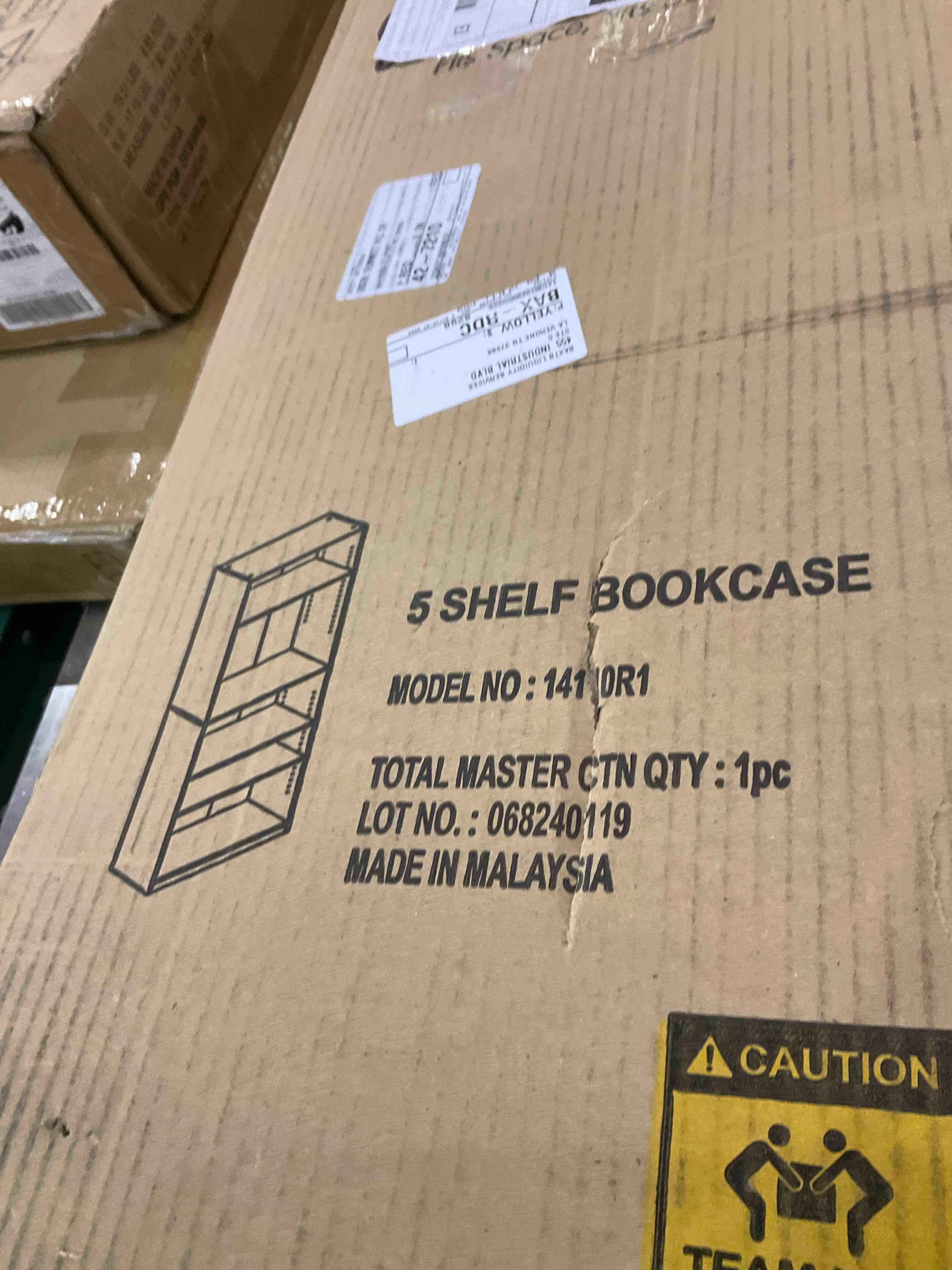 Simply Home 5-Shelf Bookcase, 5-Tier, Black